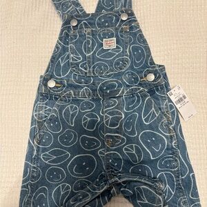 Smiley Denim Overalls for Toddler, 12-18 Months